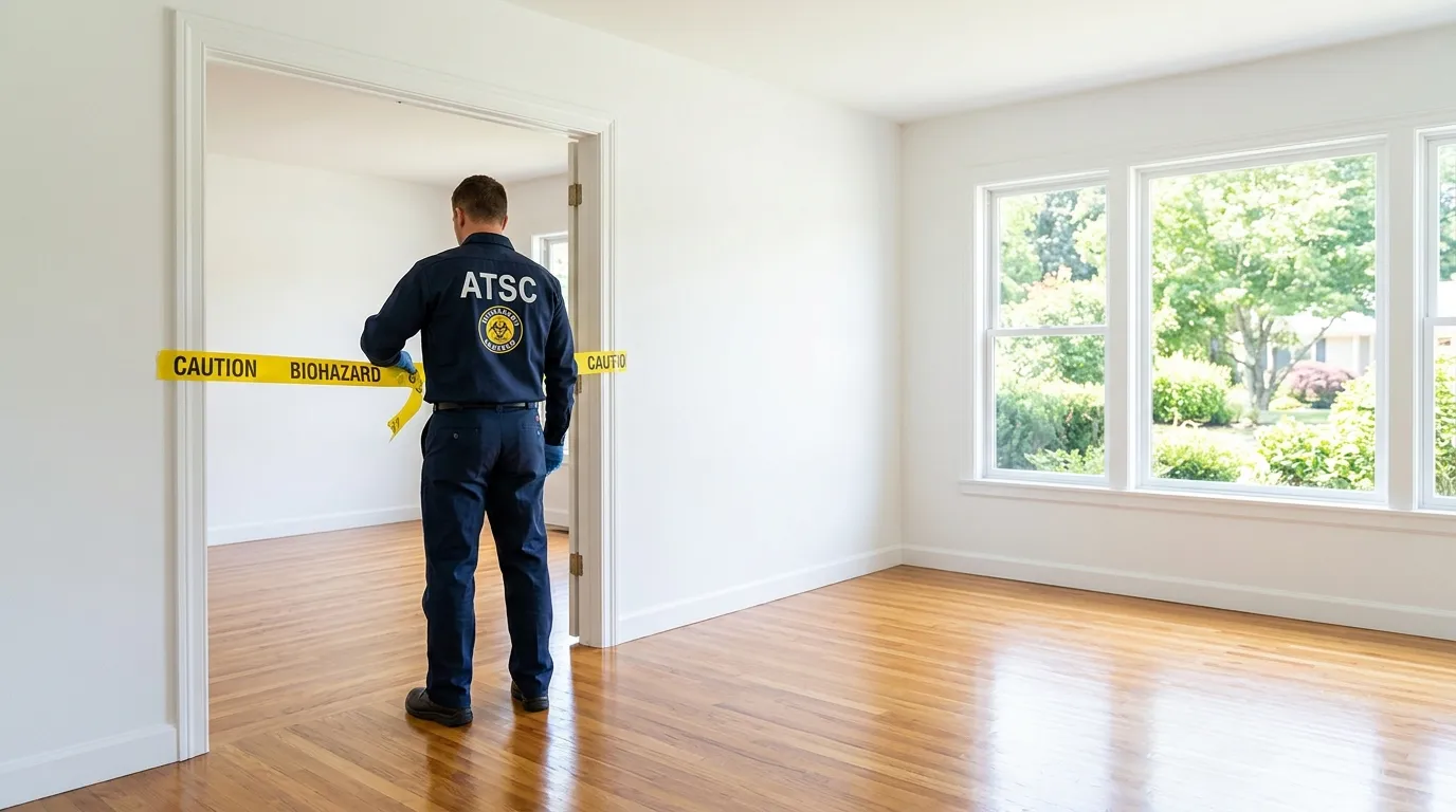 Certified biohazard cleanup crew performing Crime Scene Cleanup in New Haven